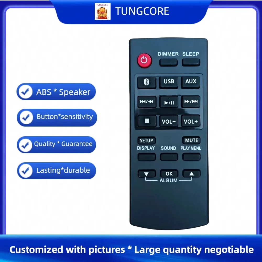 N2QAYB001000 Novo controle remoto adequado para sistema de áudio Panasonic SCBMAX3GNK SC-BMAX3GN-K SC-CMAX5 SC-CMAX5E-K SC-CMAX5PR-K