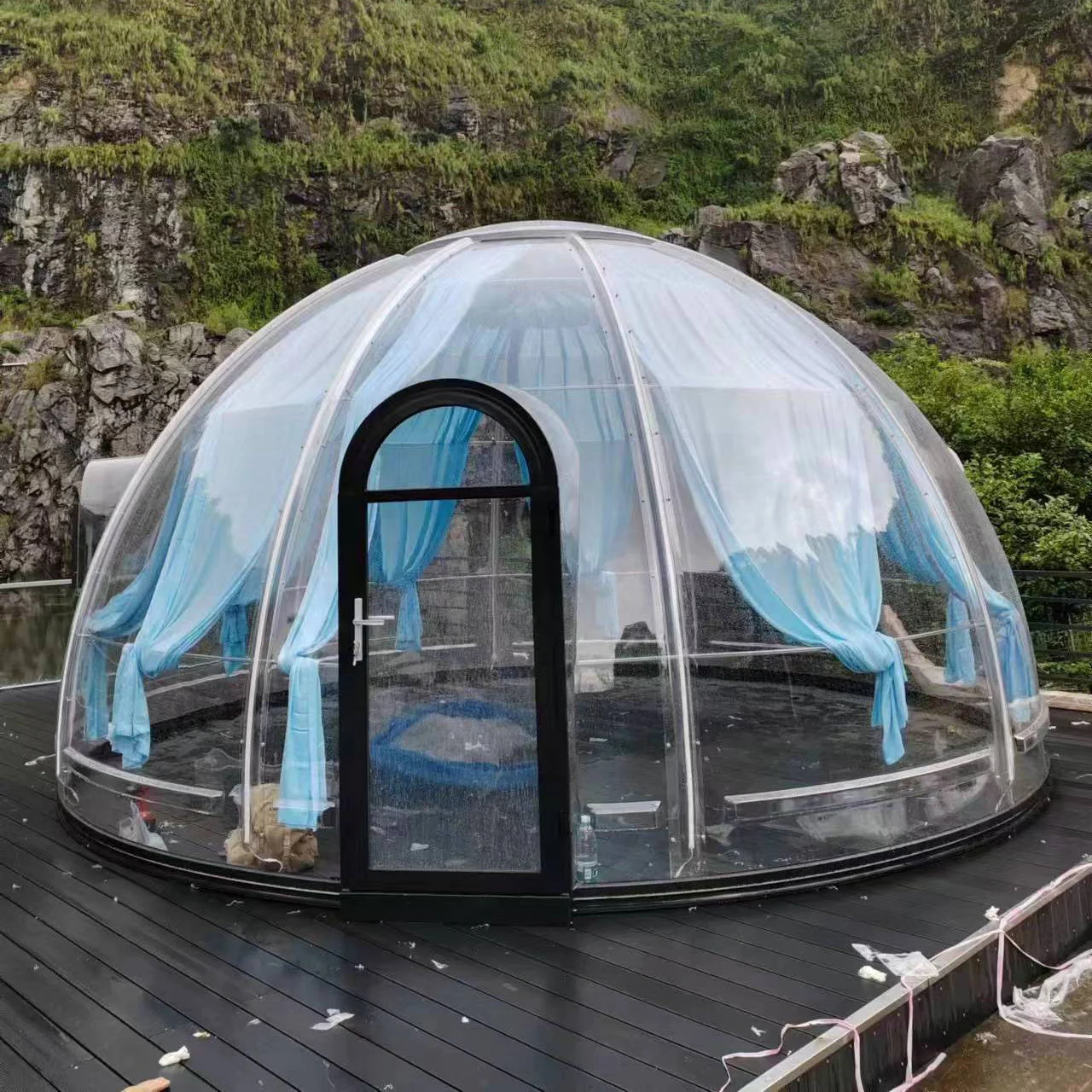 Modern Outdoor Hotel Insulated Dome Tent Stylish Bubble Houses Durable PC Prefab House