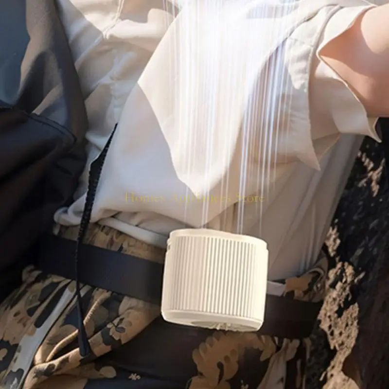 مروحة تبريد فعالة D0AB مع شحن USB مروحة الخصر المحمولة للاستخدام اليومي