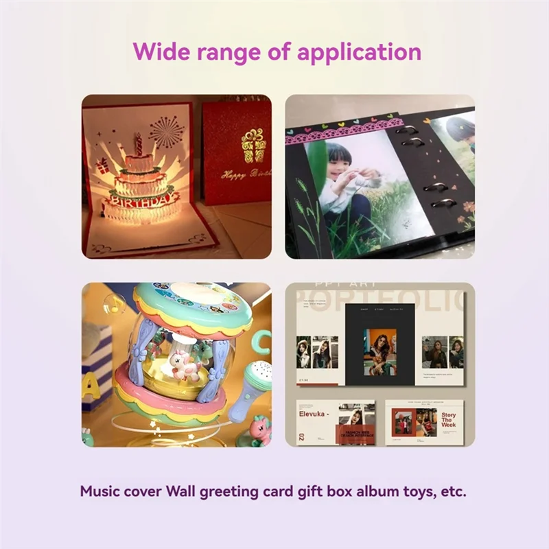 Module sonore réglable à performances stables avec téléchargement MP3 TYPE-C pour boîte-cadeau, carte d'anniversaire de noël, couverture murale de musique