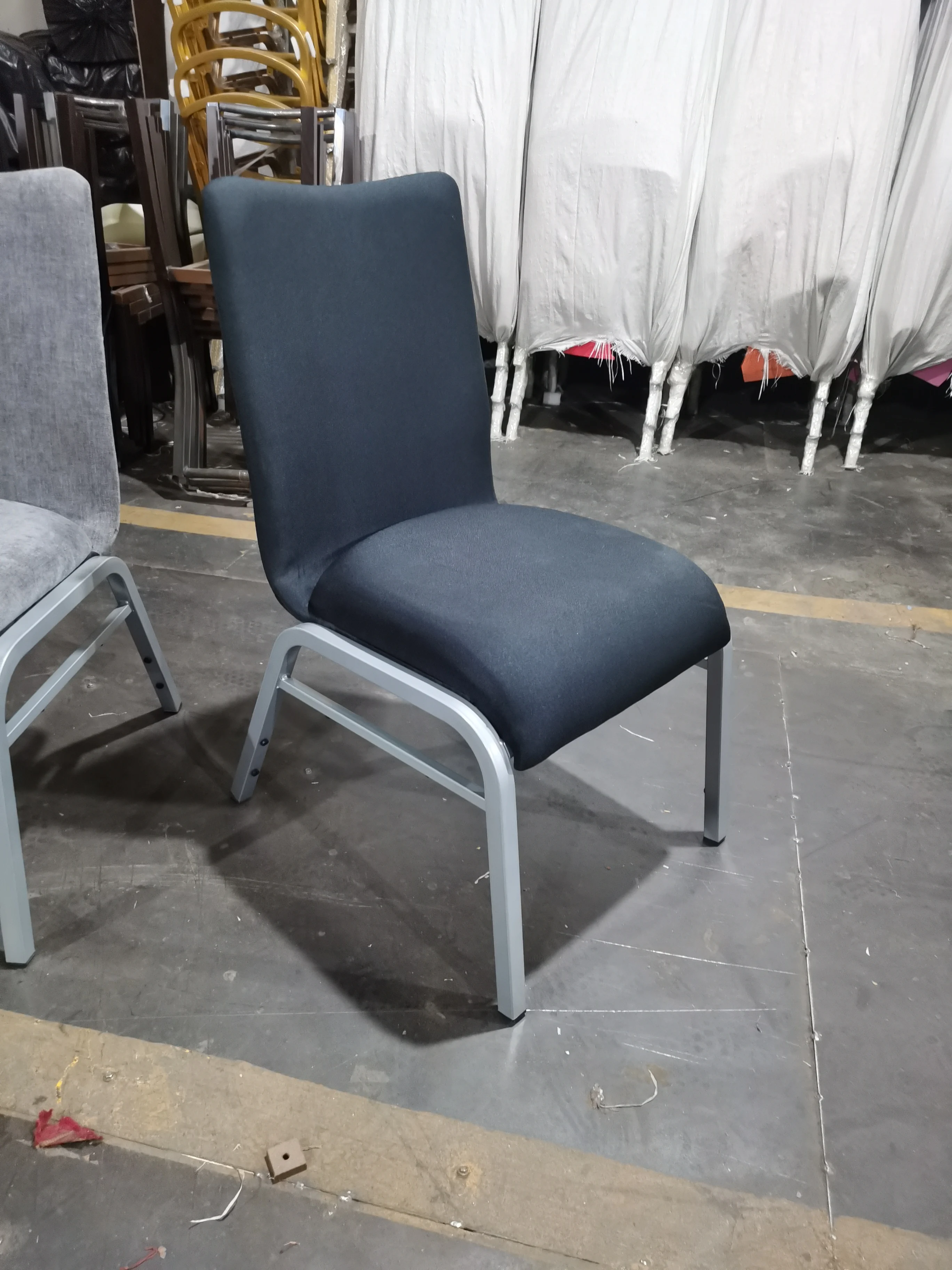 Metal Stackable Church Fabric  Chair Banquet Hotel Chair