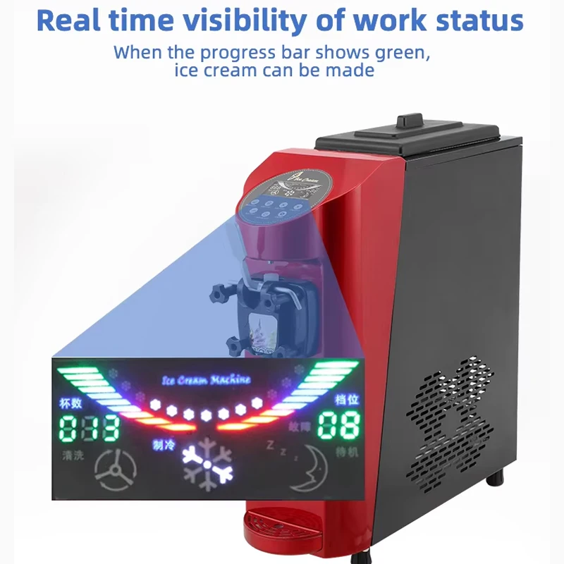 

Настольная небольшая машина для мороженого с одним вкусом, коммерческая многофункциональная машина для производства сладкого конуса