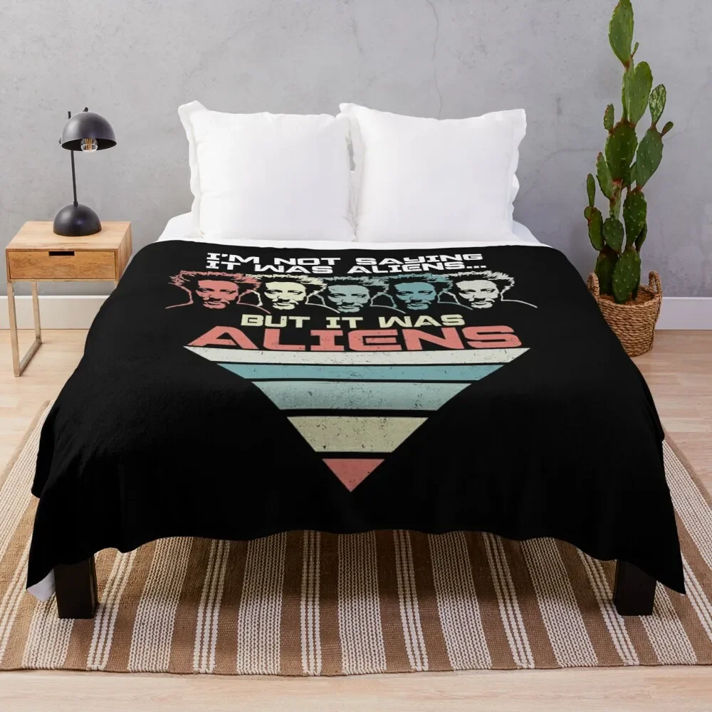 

But It Was Aliens Giorgio Tsoukalos Ancient Aliens Throw Blanket Travel Size Cozy Blanket for Plane Train