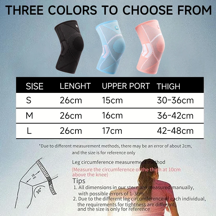 2Pcs Knee Supports Brace for Women Knee Compression Knee ​Pads Arthritis Joint Pain Relief Blue Pink Sports Running Protector