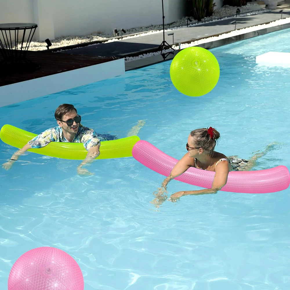 1 conjunto (3 peças) pvc engrossado barco flutuante inflável vara de natação brinquedo de bola de praia perfeito para família piscina e festas de praia acc
