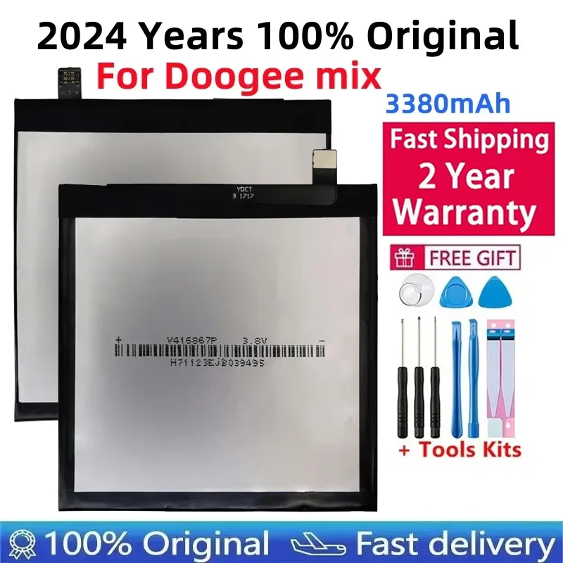 

100% Original Replacement 3380mAh Smart Phone Parts Backup For Doogee Mix Smart Cell Phone Battery Batteries Bateria