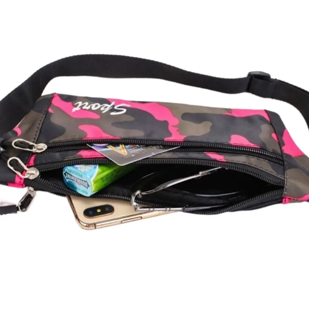 Tissue Paper Ultra Light Camo Waist Bag Headphone Hole Storag Running Bag Large Capacity Stratification Mobile Phone Bag Outdoor