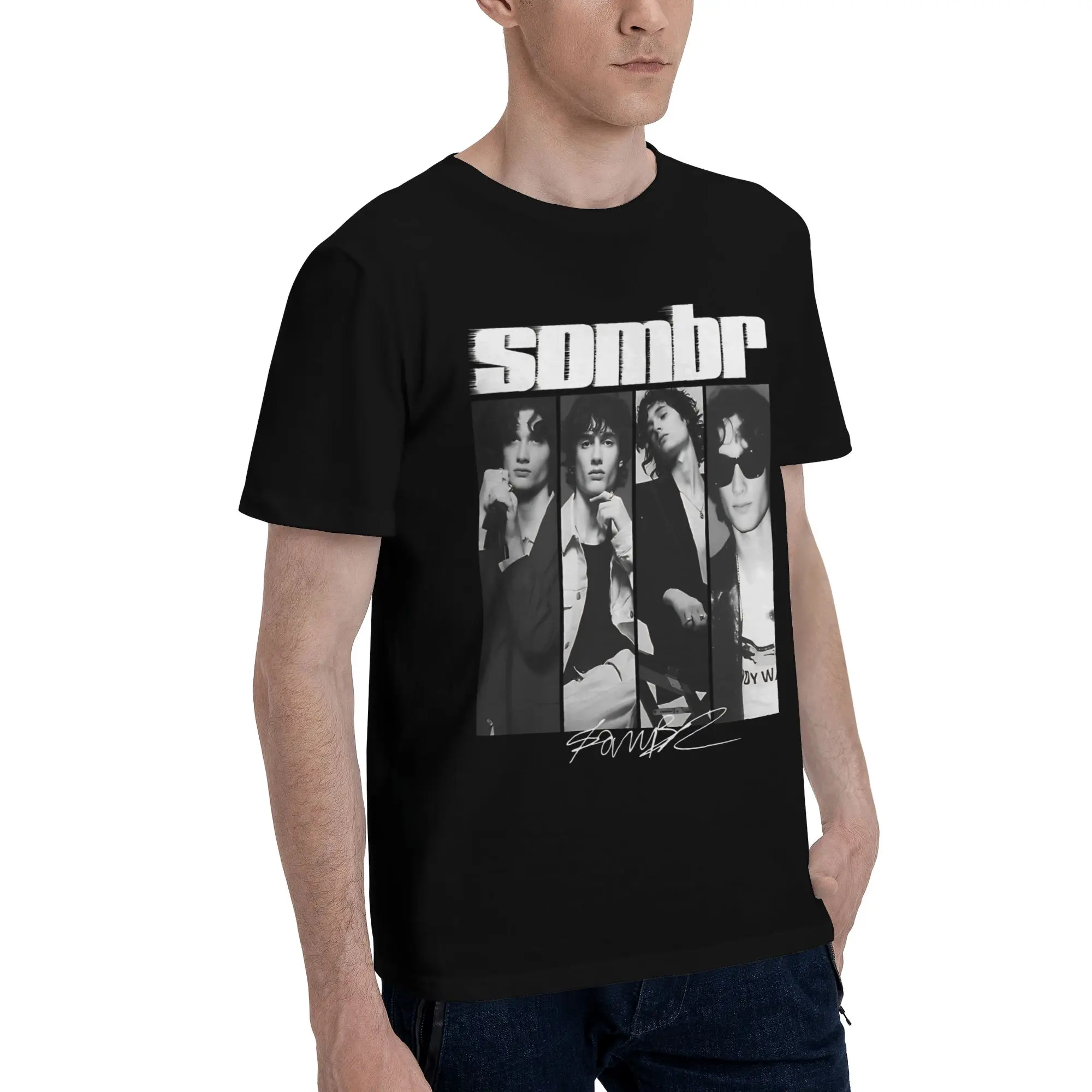 Graphic Printing Sombr Youare The Reason World Tour 2026-2027 T Shirt For Unisex  100% Cotton T-shirts Short Sleeve Clothing