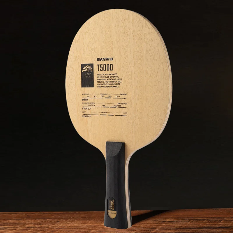 Rakieta do tenisa stołowego SANWEI T5000 CARBON (5+2 Carbon) T-5000 Ping Pong Bat Paddle