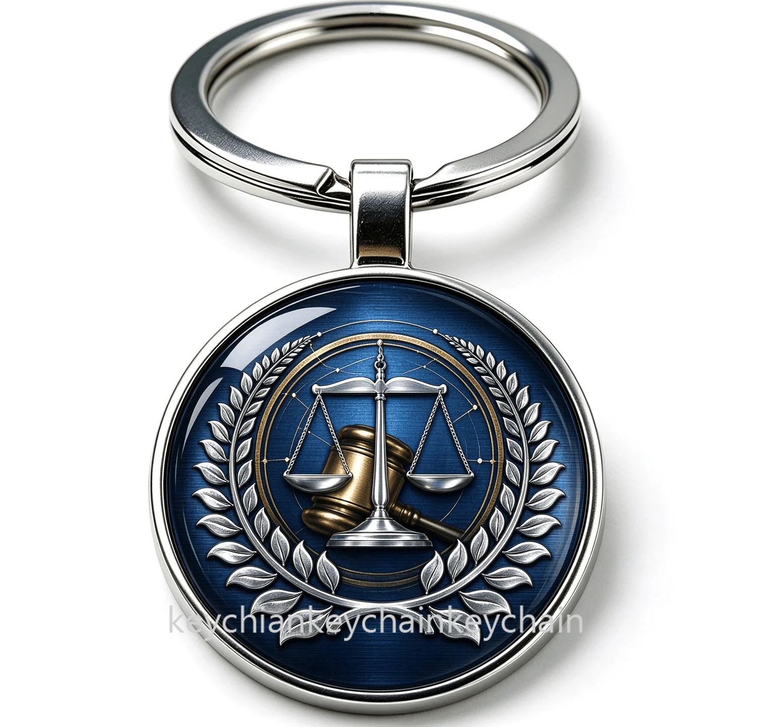 justice gavel scale Keychain Key Ring Pendant Car Bag Key Holder Gift