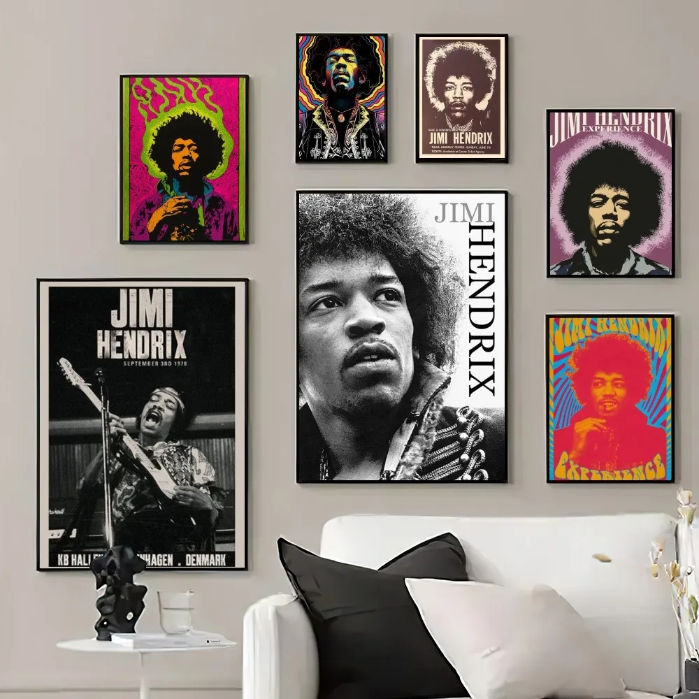 SINGER J-JIMI H-HENDRIX  Poster Prints Wall Pictures Living Room Home Decoration Small