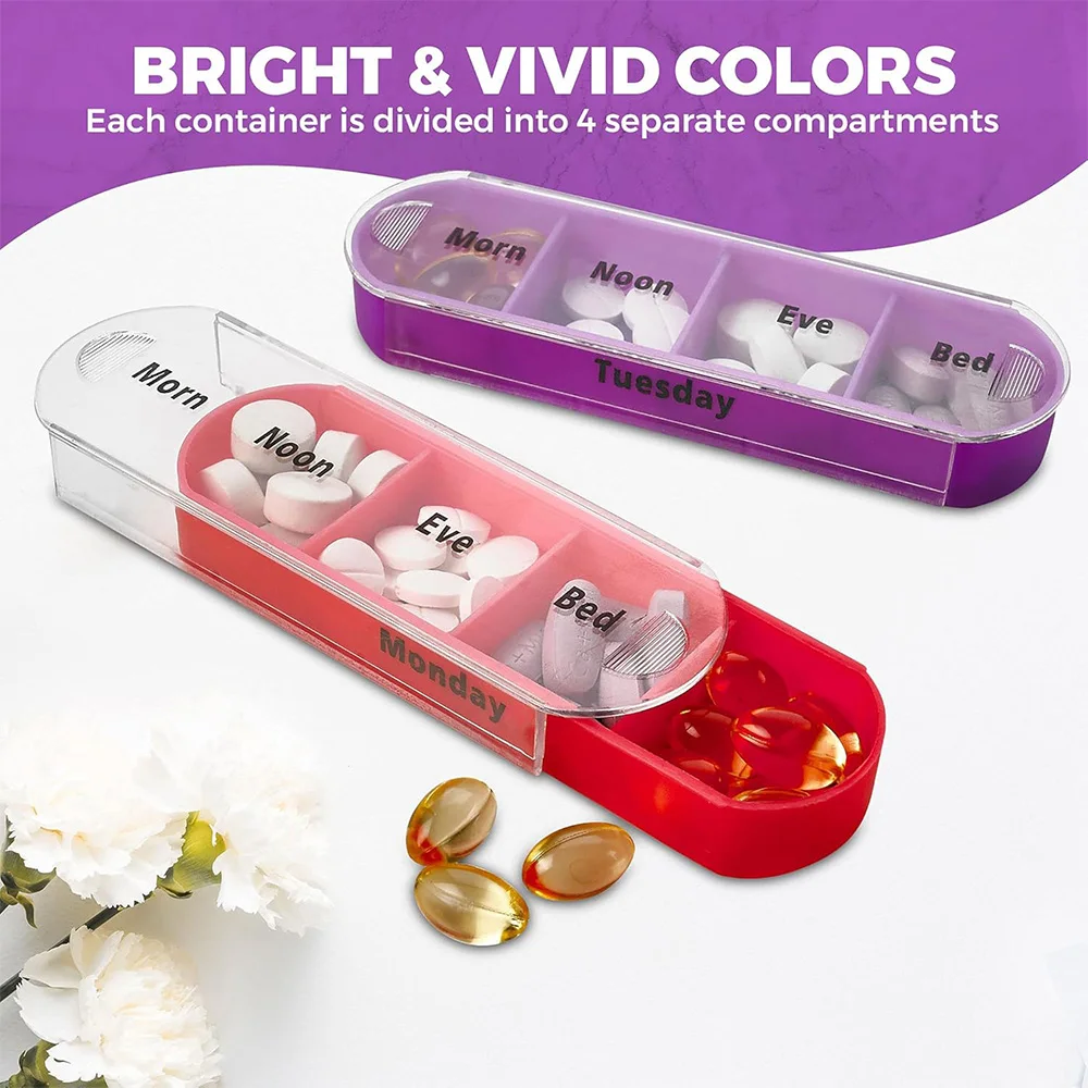 Weekly Pill Organizer 7 Day 4  - Food Storage Drawers review and price