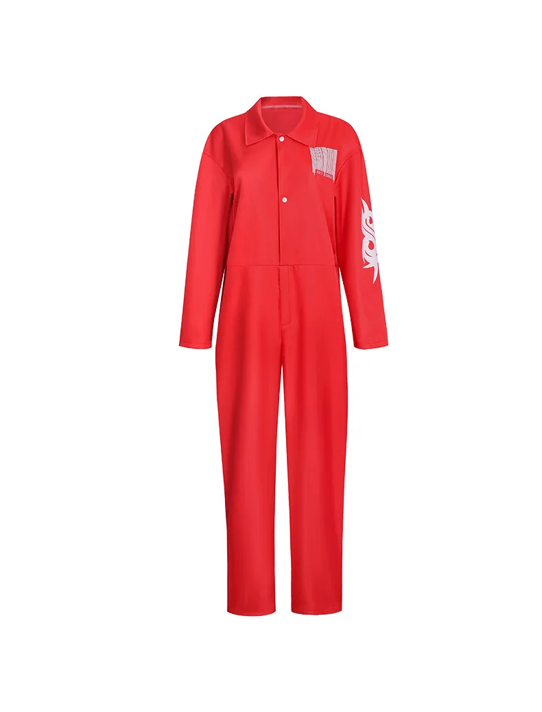 

Anime Joey Cosplay Costume Jumpsuit Knot Red Male Outfits for Adult Men Uniform Bodysuits Halloween Fancy Disguise Suit