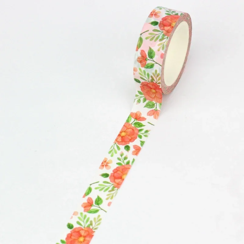 

NEW 1PC 10M Decor Floral watercolor borders set Washi Tape for Scrapbooking Diary Adhesive Masking Tape Kawaii Stationery