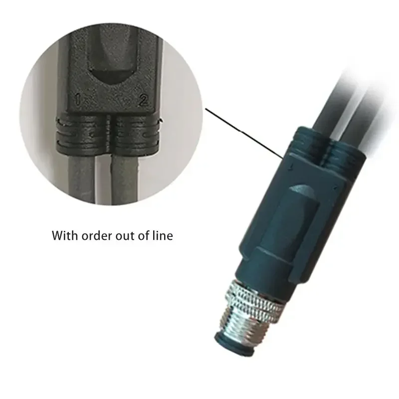 M12 Wire Splitter Connector 4Pin 5Pin 8Pin Connecting Cable Industrial Grade Y-type Shielded Connector Waterproo Line 22AWG