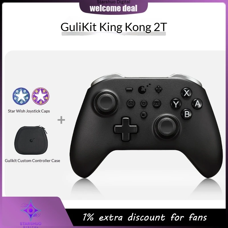 

Игровой контроллер Gulikit King Kong 2T MR для Switch2, NS2, iOS, Monster Hunter, Horizon 5, GTA5. Идеально подходит для файтингов.