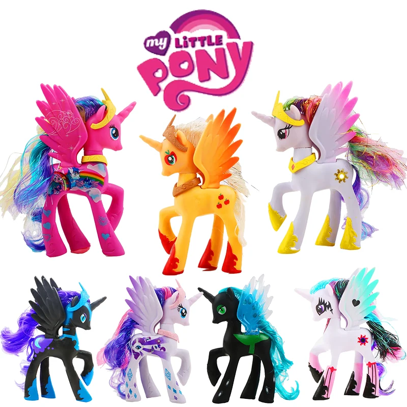 14cm My Little Pony Toy Rainbow Horse Cute Little Horse Toy Dolls Figures Colletion PVC Model for Girls Birthday Christmas Gifts