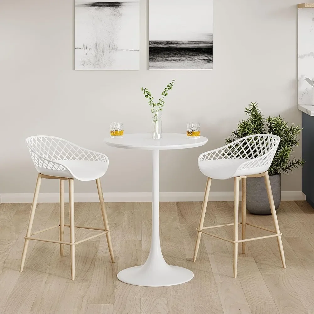 

Cafe Counter Height Table in White - Stylish & Functional Dining Solution