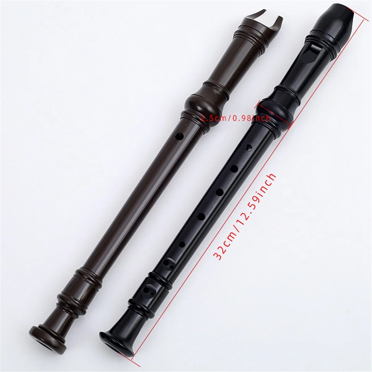 Red ABS Recorder Treble 8-Hole Musical Instrument Flute Children Adult Beginners Entry-Level Flute Instrument