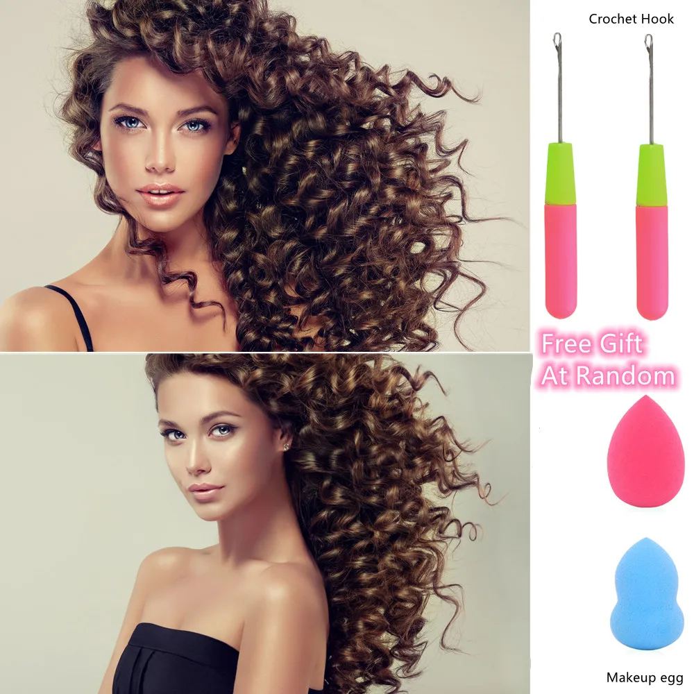 โครเชต์ Synthetic ถักผม Ombre GoGo Curl Curly ธรรมชาติที่ยืดผมหยัก Braiding ผมสำหรับเด็กผู้หญิงสีดำ Aliwanya