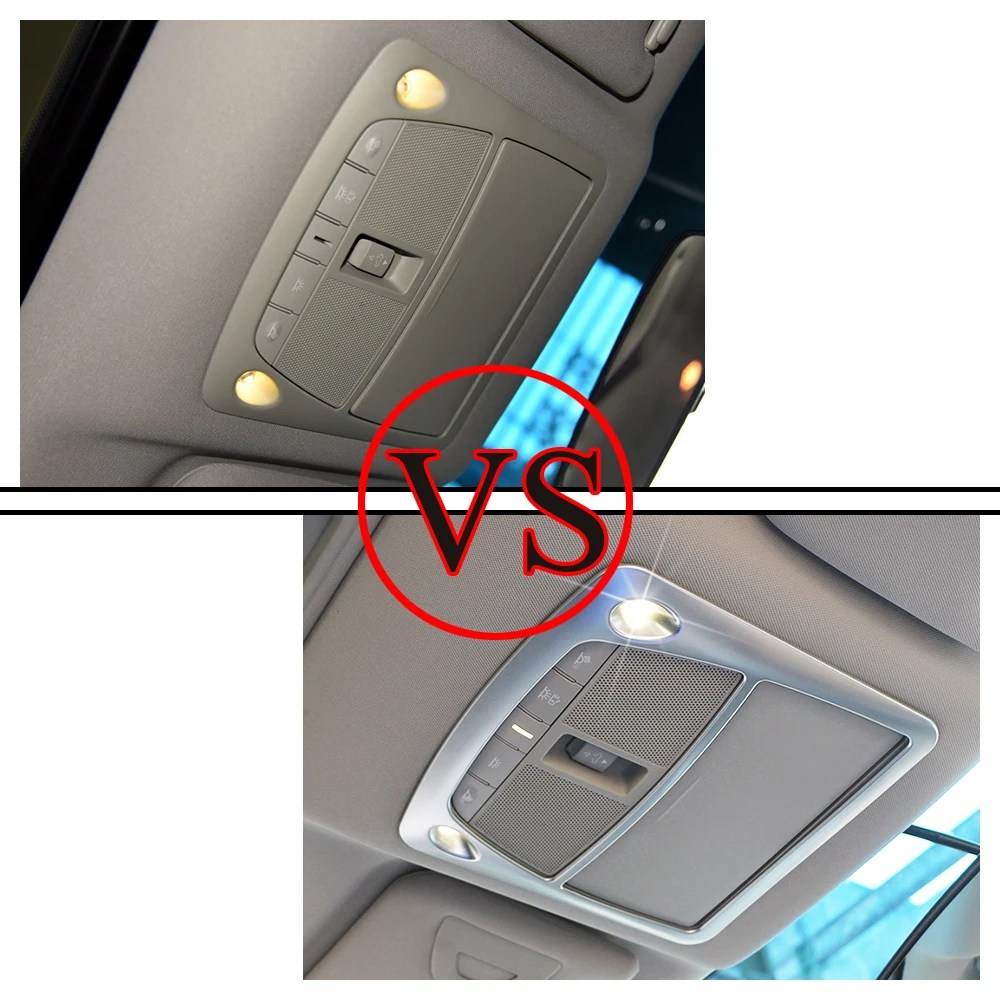 3PCS ABS Reading Light Cover For Nissan Altima Teana 2016 2017 Interior Roof Lamp Decoration Frame Cover Trim Assessoires