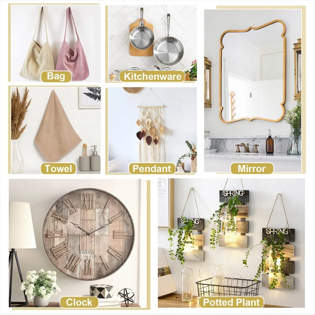ABFIBG 120Pcs Picture Hanging Nails 4 Sizes Wall Nails for Picture,Nails for Wall Picture for Wall Decoration Hanging Frame Kit