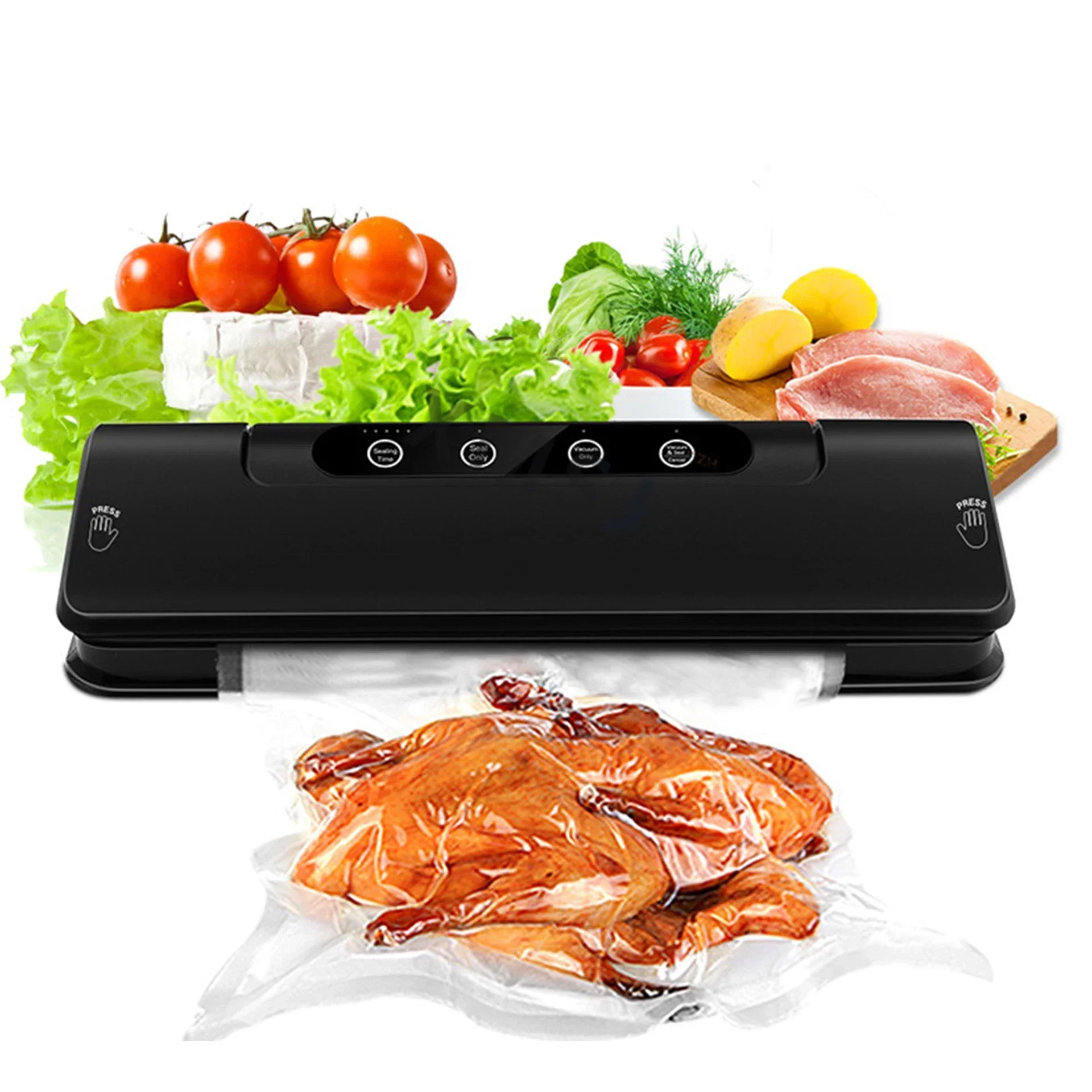 

WXL527 Home Kitchen Food Storage Tools Household Vacuum Sealer 110W Commercial Vacuum Package Machine