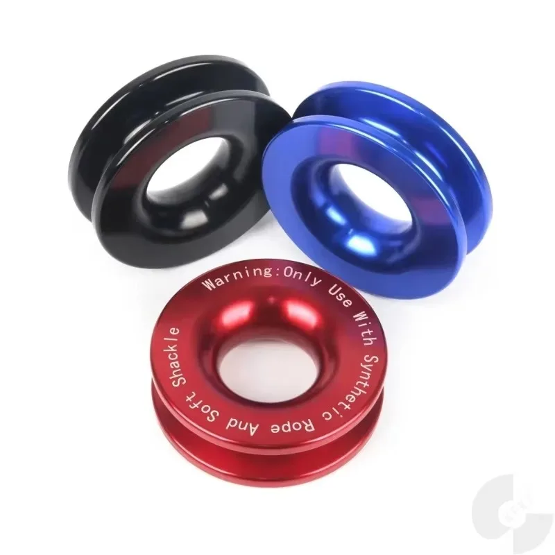 

Tiy For Truck Vehicle Recovery 55000lbs Winch Rope Synthetic Soft Shackle+Recovery Ring Set Rugged Shackles with Protective Slee