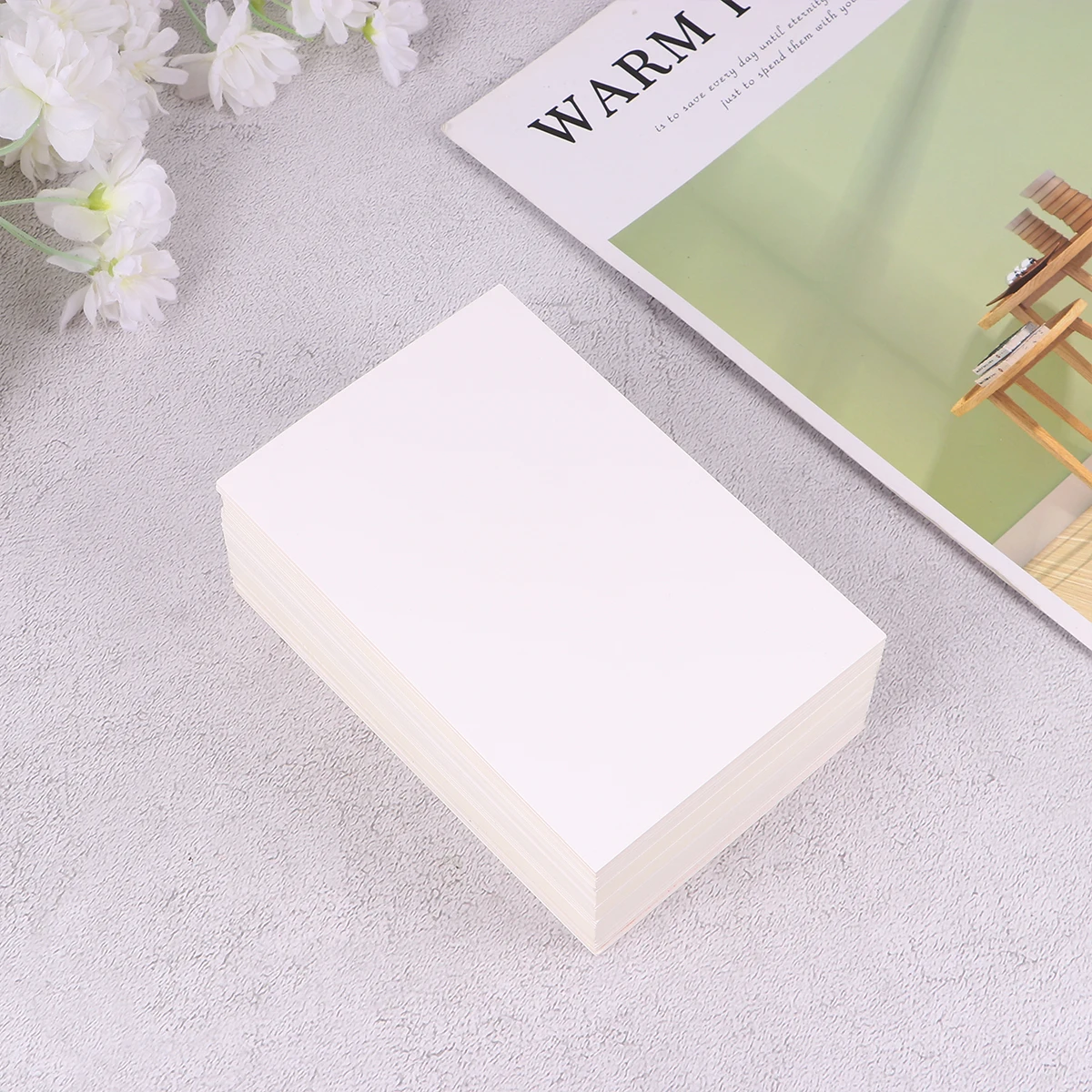 

100 Pcs Postcard Greeting Graffiti Cards Kraft Message Blank Paper Simple Memo Stationery Plain Drawing