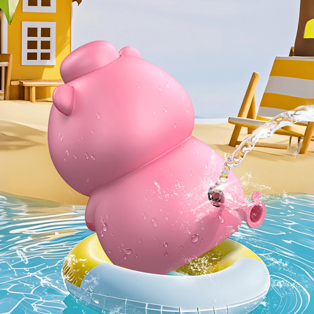 3pcs/set Cartoon Capybara Water Spray Toy Long Range Press Type Capybara Bath Toy Portable Small Capybara Water Fighting Toys