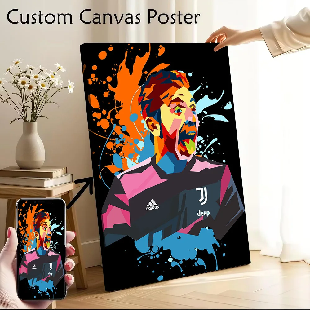 Pôster Gianluigi Buffon, pintura em tela impressa personalizável para quadros, arte de parede, decoração de sala de estar, decorações para casa