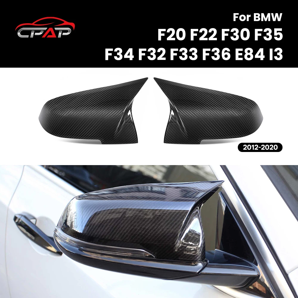 

Real Dry Carbon Fiber Car Side Door Rearview Mirror Cover Caps For BMW F20 F22 F30 F35 F34 F32 F33 F36 E84 I3 2012-2020