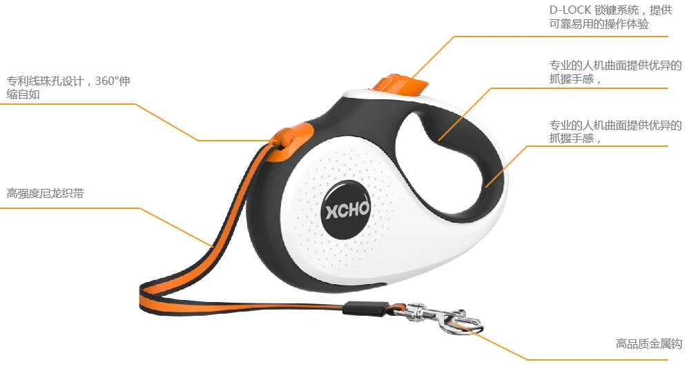 STLFXCHO Good Quality Dog Traction Rope Leash Lead Retractable Leash Pet Accessories Anti slip One Hand Brake Easy Walking
