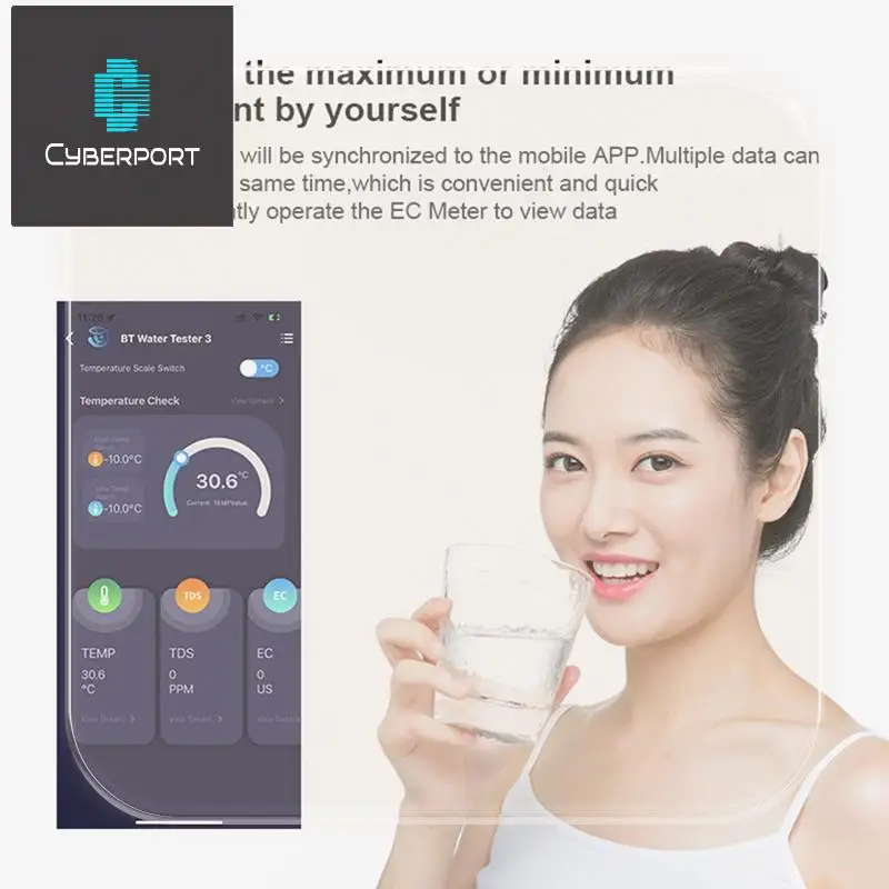 ABS тестер качества воды цифровой EC TDS SALT SG детектор температуры Bluetooth приложение управление для питьевого лабораторного аквариума