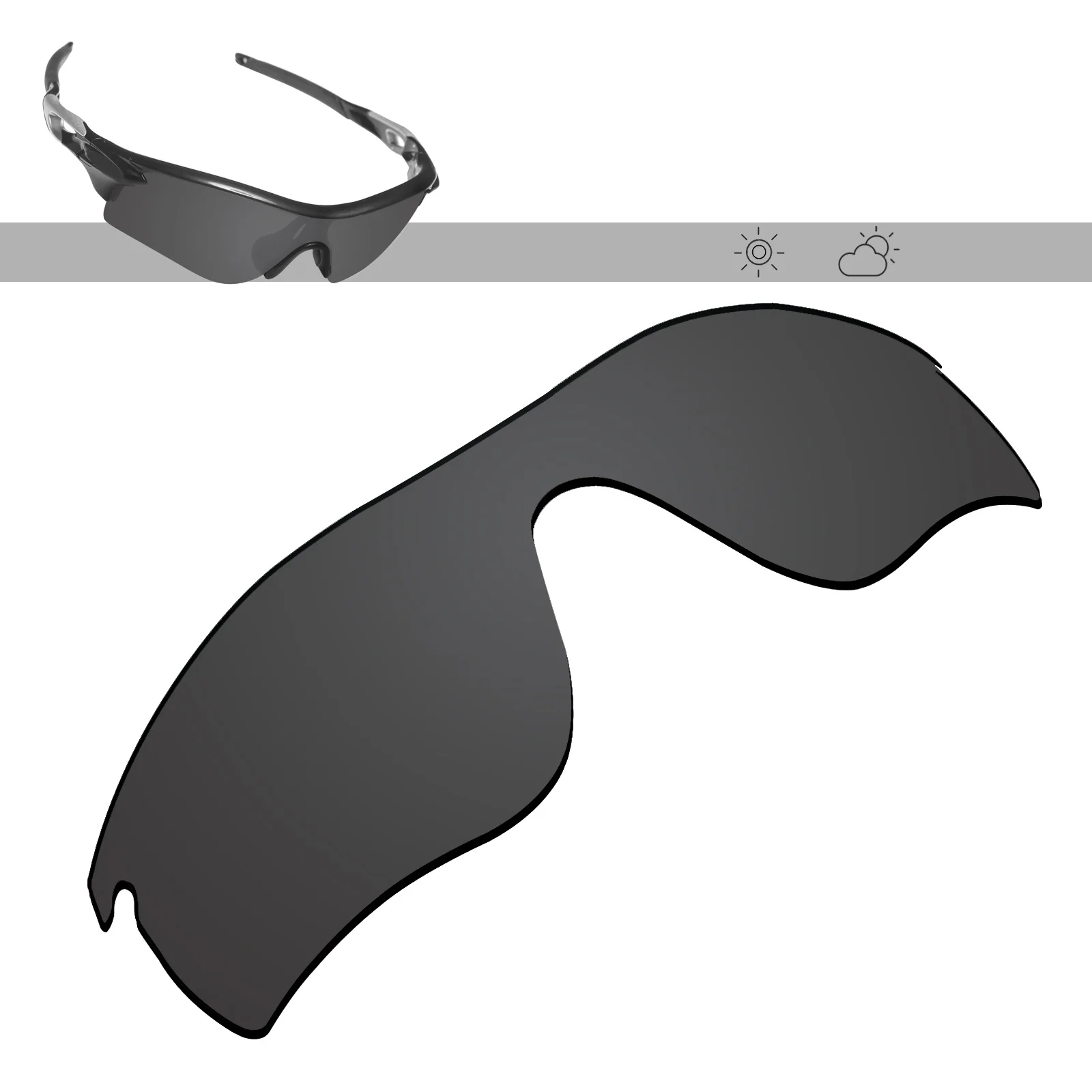 Glintbay Polarized Replacement Sunglasses Lenses for Oakley RadarLock Path-Multiple Options