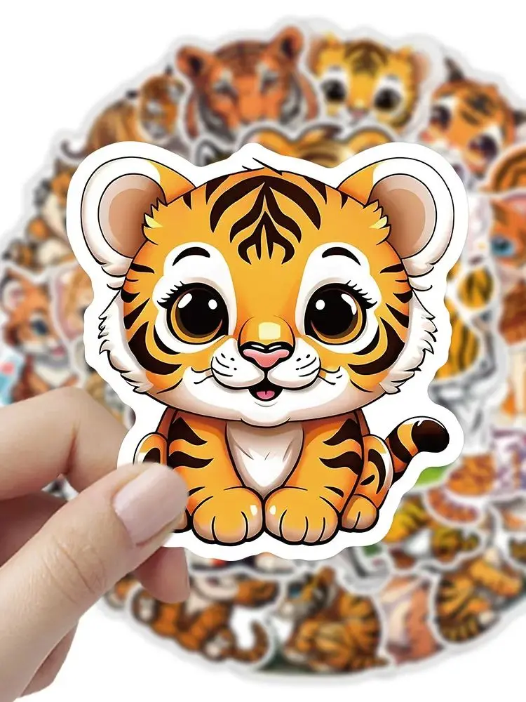 AliExpress NONE 54/108 Pcs Cartoon Tiger Doodle Stickers DIY Game for Phone Stationery Box Pen Holder Bookshelf Bicycle Printer Shoe Rack Decals