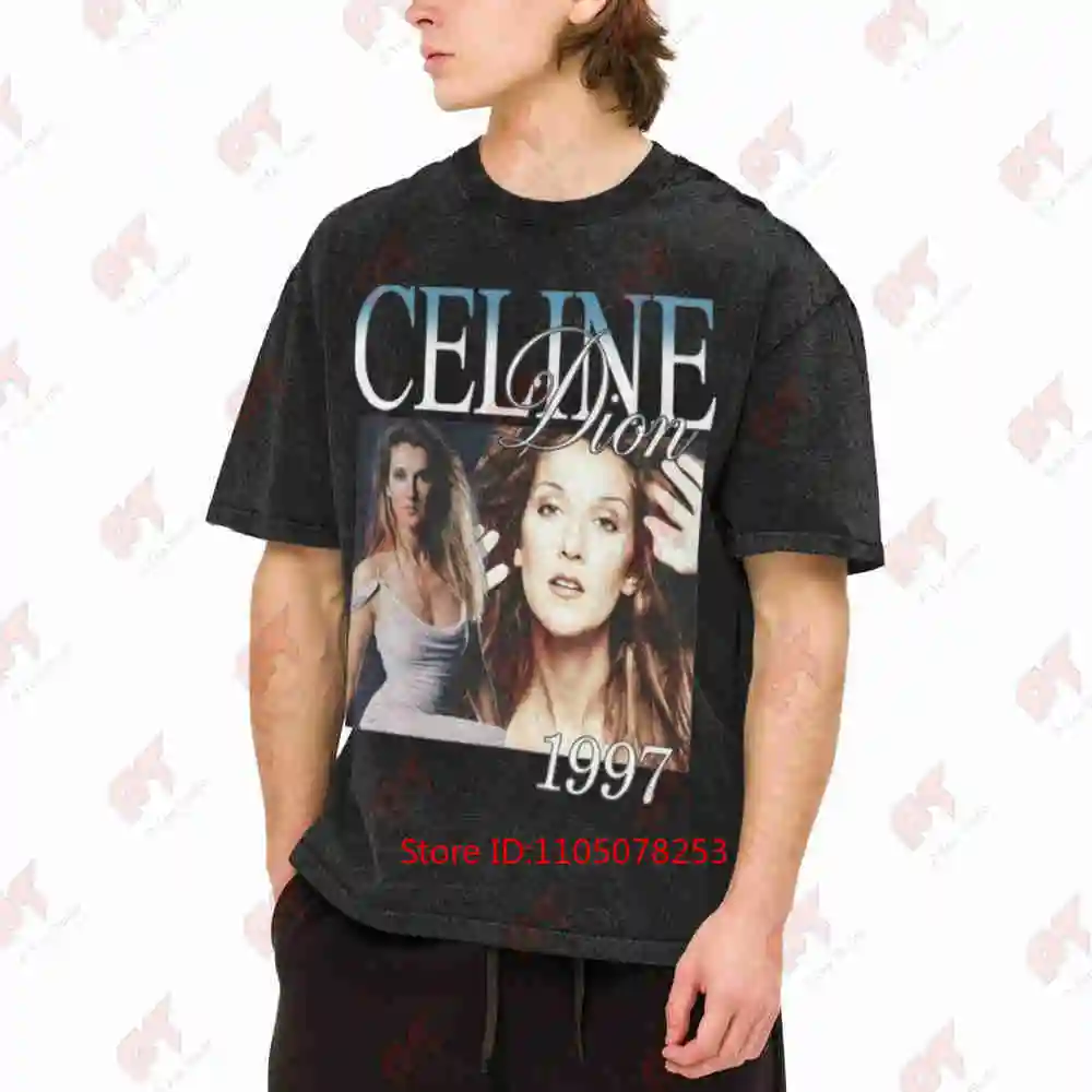 Dion Logo Timeless Signature Vintage Washed Tee Pure Cotton T-Shirt