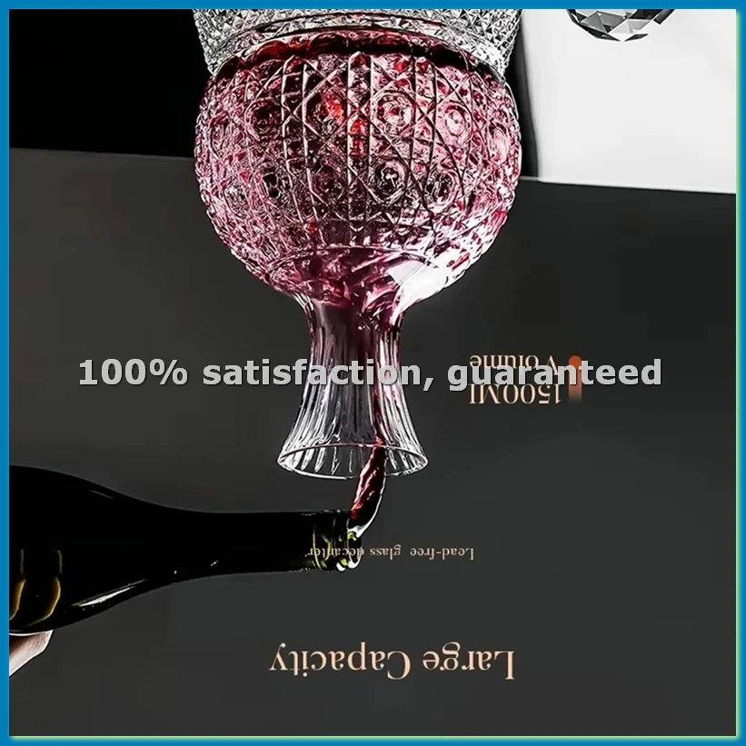 Crystal Glass Cup for Wine, Rotation Tumbler, Wine Aerator, Decanter, Glasses, Mug, CreativeGifts, 1500ml Home Drinkware-A69M