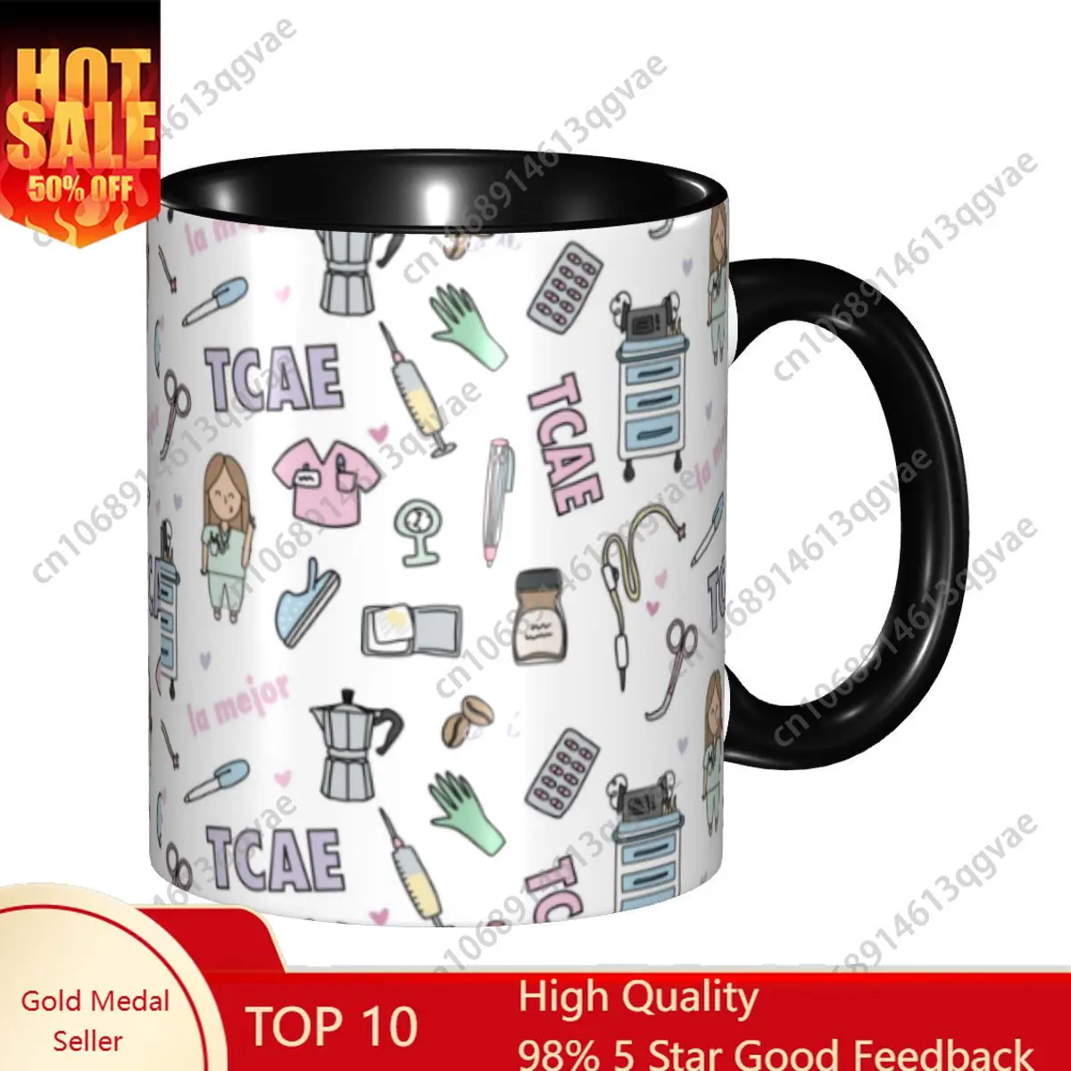 

Customized Enfermera En Apuros Doctor Nurse Medicine Mug DIY Ceramic Tea Milk Coffee Cups