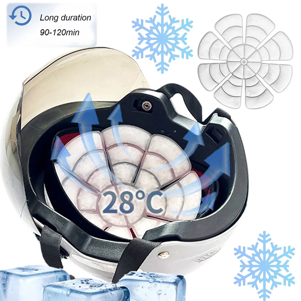 Riding Helmets Ice Pack Reusable Outdoor Sports Head Cooling Pad Summer Heat and Keep Cool Cold Pack For Adults Teen Kids