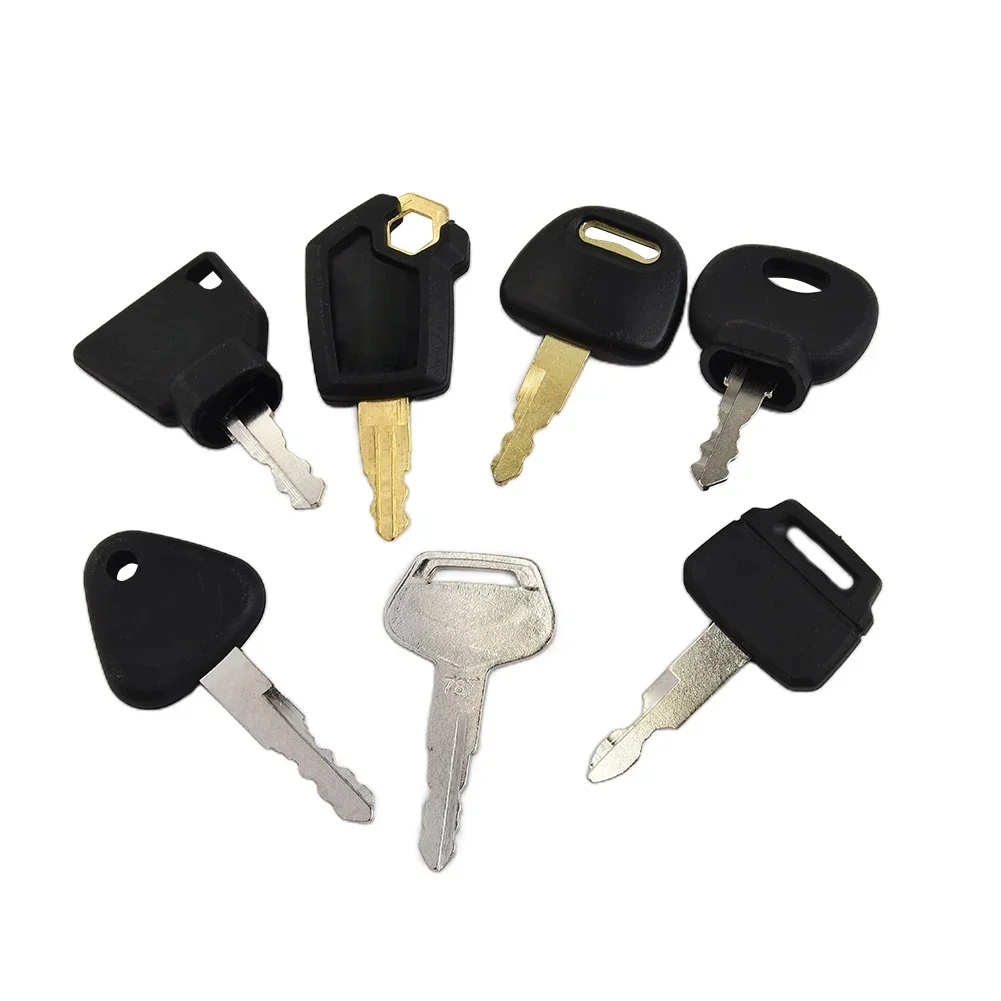 7PCS Ignition Keys Excavator Construction Machinery Key Kit For-JCB Parts 3CX Excavator Grab5P8500 K250 H800 Remote Key