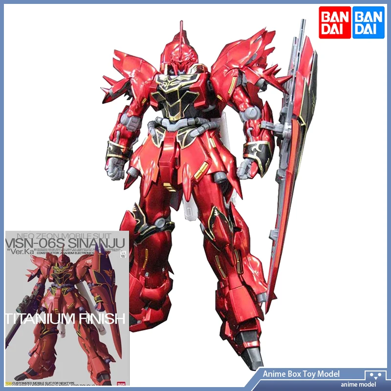 [In Stock] Bandai 1/100 MG MSN-06S Sinanju Ver.Ka Action Assembly Model