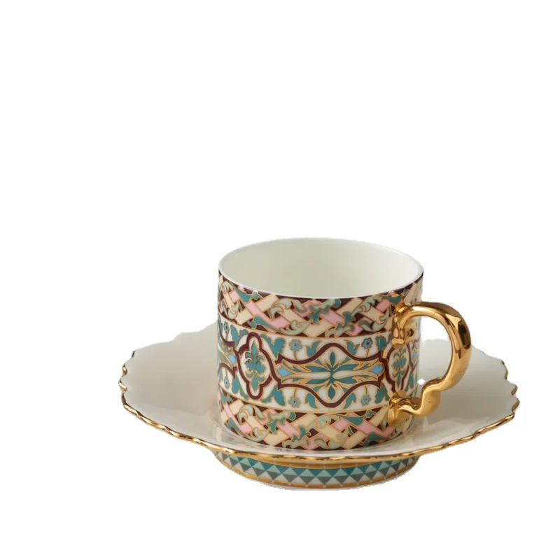 Zijin Huacai Coffee Set Ceramic Afternoon Tea Cup High-End Entry Lux Gift