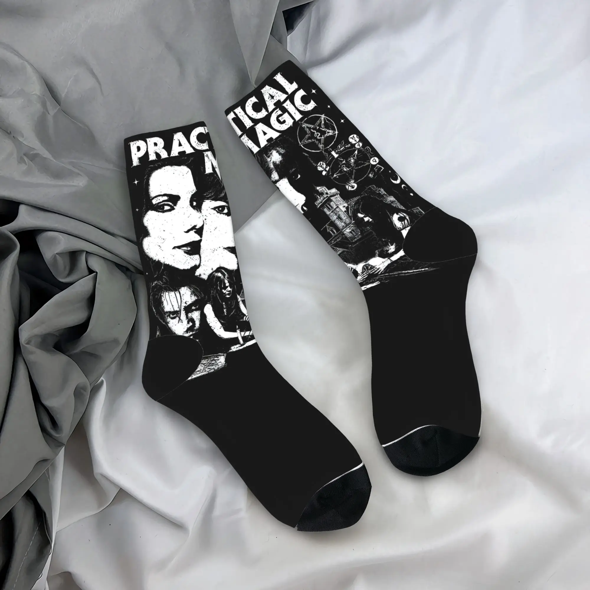 Practical Magics Socks Winter  Stockings Elegant Unisex Men Warm Soft Socks Pattern Outdoor Sports Non Slip Socks