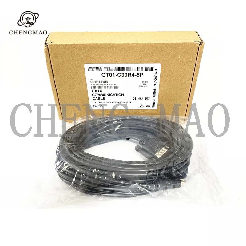 New And Original GT01-C30R4-8P GT11 GT15 GT2107 HMI Touch Communication FX3U FX2N 1S And A Series PLC 3M 5M 10M