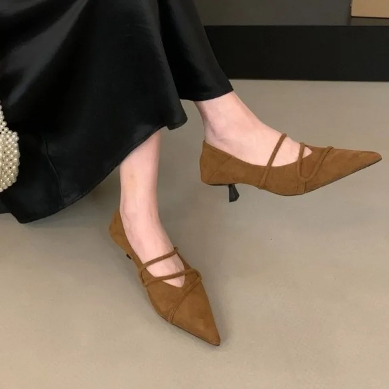 أحذية نسائية أنيقة مصمم أحذية خفيفة بدون كعب 2025 موضة الخريف فستان أحذية الحفلات ماركة جديدة الراحة Mujer De Zapatillas #3
