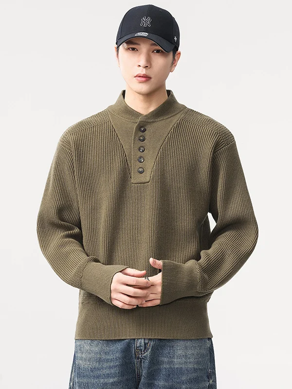 

Мужской повседневный вязаный свитер с длинным рукавом, теплая верхняя одежда, осенне-зимняя новинка, пальто из смесовой хлопковой ткани