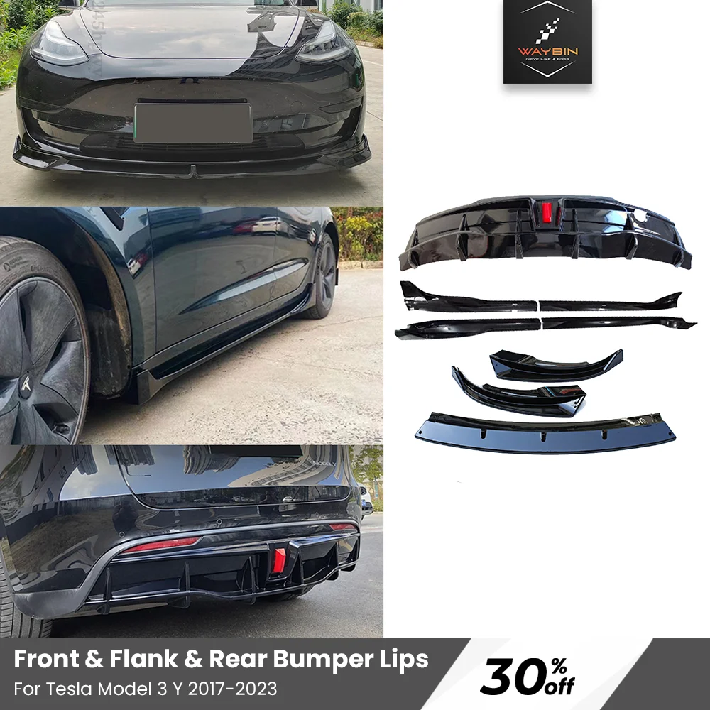 Tesla 2023 paraurti labbro mento diffusore Body Kit Spoiler deflettore Tuning accessori per Tesla Model 3 Y 2017- 2023