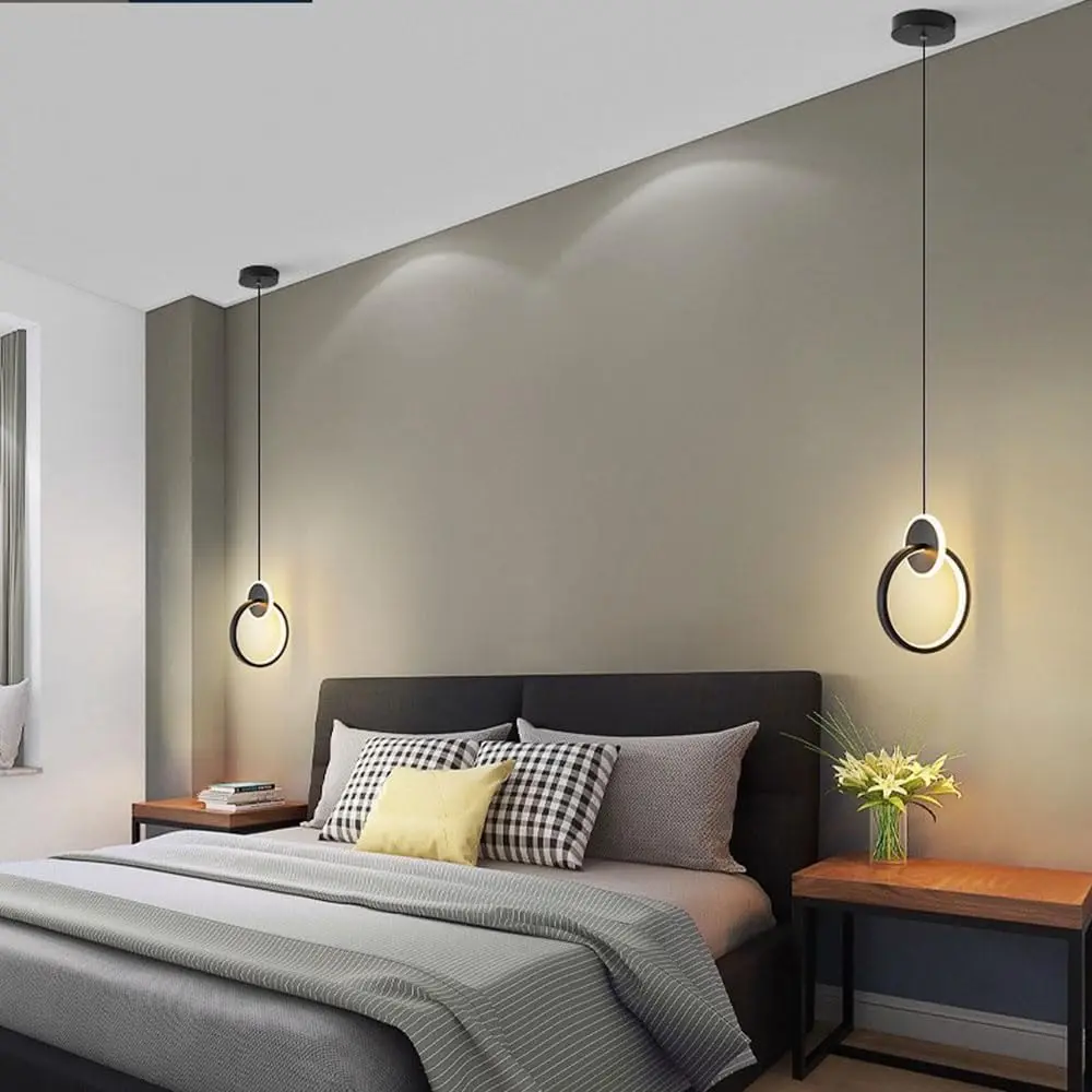 

Современный минималистичный светодиодный подвесной светильник с переплетающимися кольцами, регулируемый, из акрила и металла, с регулировкой яркости и 3 цветовыми температурами.