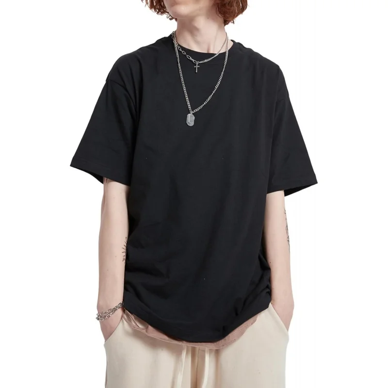 

Мужские оверсайз футболки: модные свободные футболки с круглым вырезом, уличная одежда, плотные футболки с коротким рукавом, топы для тренировок в спортзале